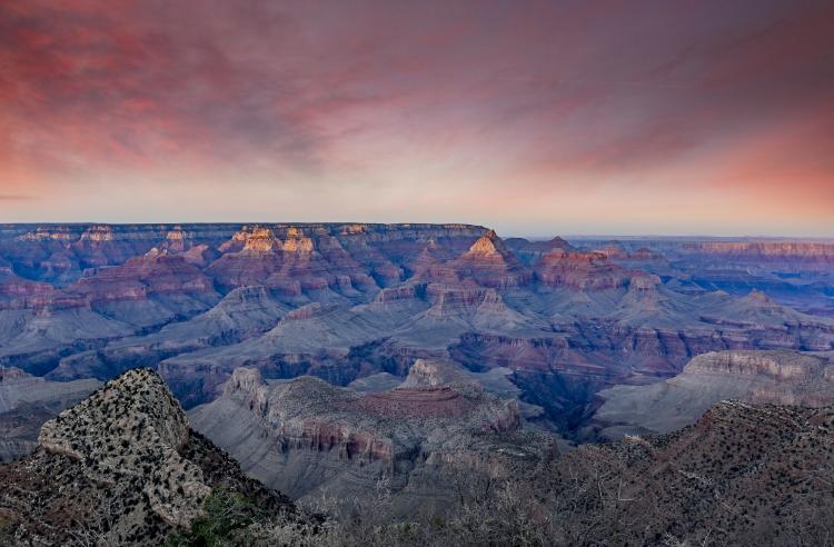 sunset at grand canyon