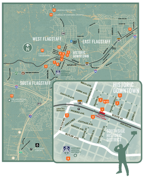 flagstaff selfie tour map