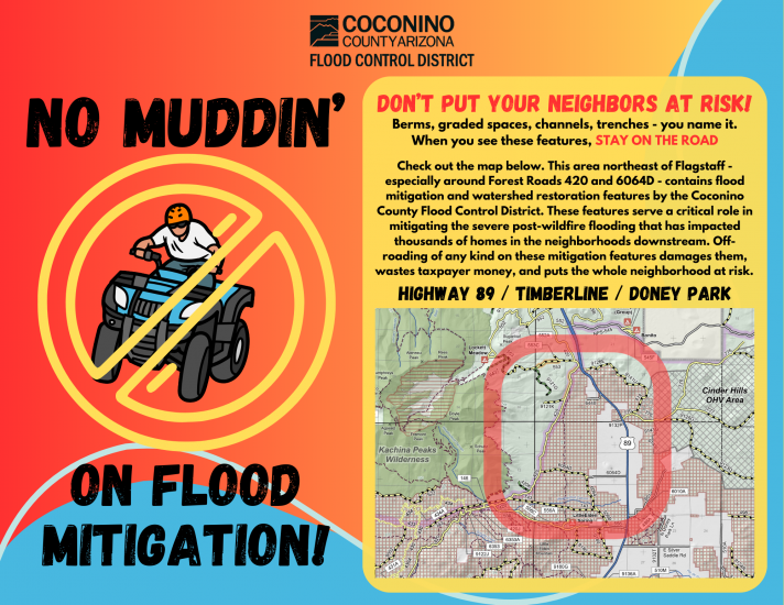 No Mudding on ATVs flyer